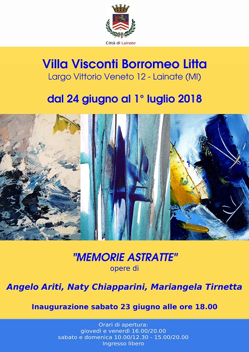 MEMORIE ASTRATTE, mostra degli artisti Ariti, Chiapparini, Tirnetta